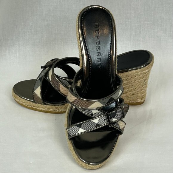 Burberry Canvas Espadrille Heels - Picture 1 of 10